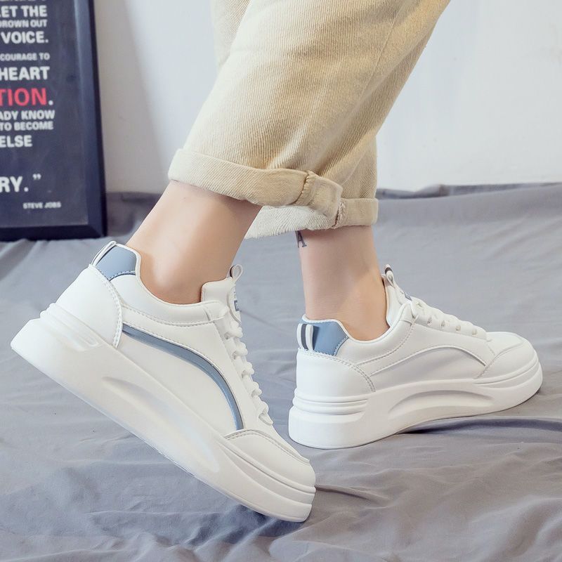 [Over 100,000 sold] Little White Shoes Female  New Korean Fashion Leather Sports Student Leisure Versatile Board Shoes Female Instagram Trend