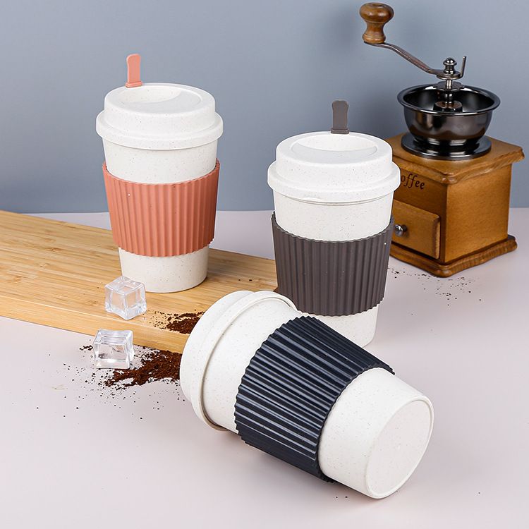 European style coffee cup with high aesthetic value, portable mug, student portable drinking cup, car mounted water cup with lid, beverage cup