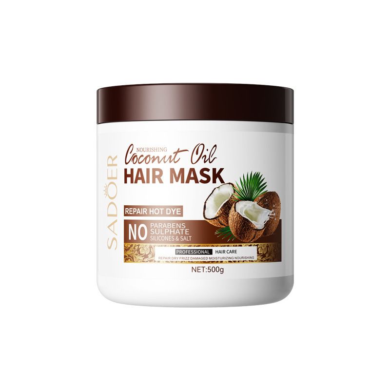 Milk Fragrant Coconut Hair Conditioner Coconut Milk Flavor Hair Mask SADOER improves restlessness, nourishes softness, smoothness, and has a large capacity of 500g