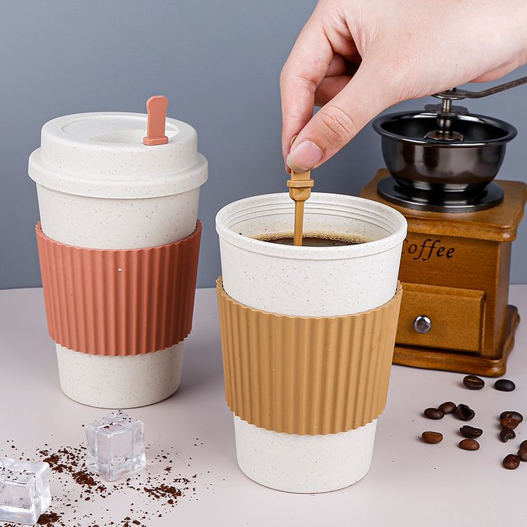 European style coffee cup with high aesthetic value, portable mug, student portable drinking cup, car mounted water cup with lid, beverage cup