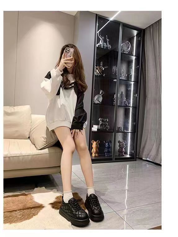 [Over 17,000 sold] Cotton shoes for women in winter, high-end plush insulation, thick diamond grid anti slip sponge cake, thick sole, oil resistant bread, student white shoes