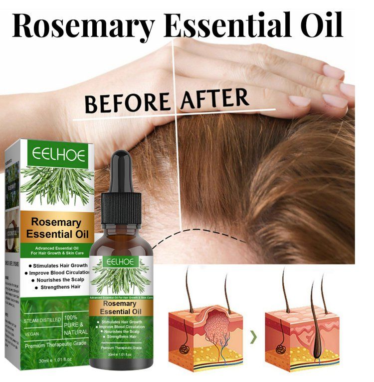 Rosemary Hair Care Essential Oil for Preventing Broken Hair and Hair Growth Essential Oil for Preventing Hair Loss and Nourishing Scalp Essential Oil