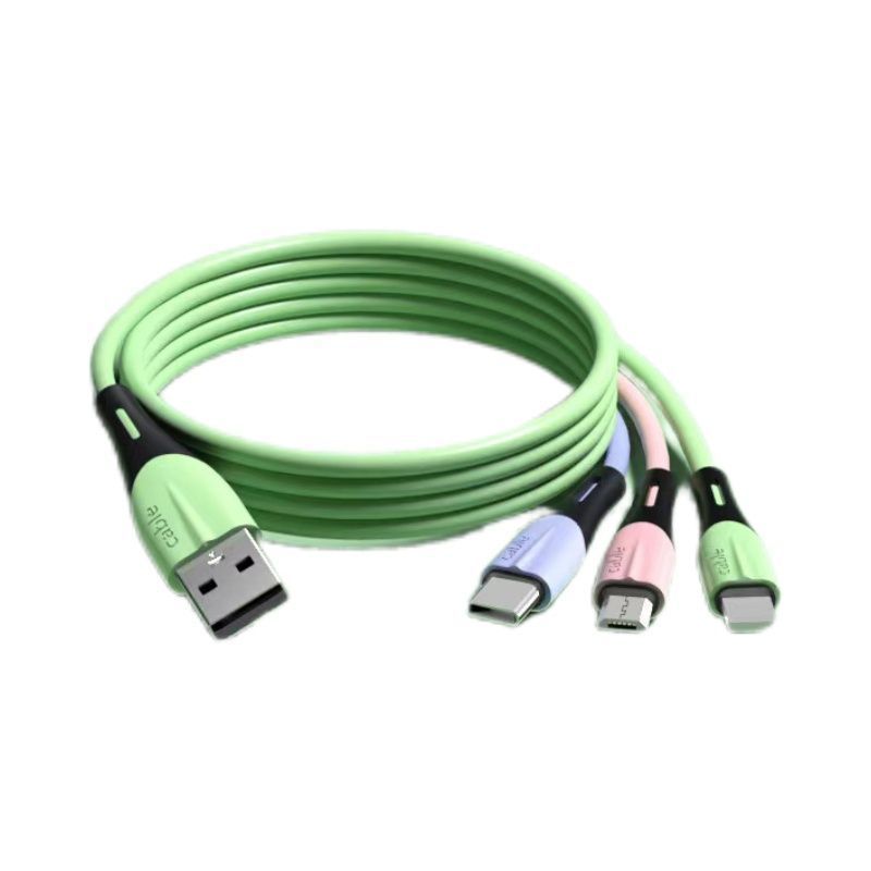 A super fast charging three in one charging cable suitable for Huawei VIVO, Xiaomi OPPO, one to three data cable length