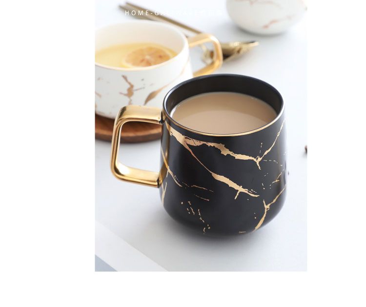 New Nordic Luxury Coffee Cup Instagram, High Temperature Resistant, High Aesthetic Value, High Grade, Personalized Couple Marble