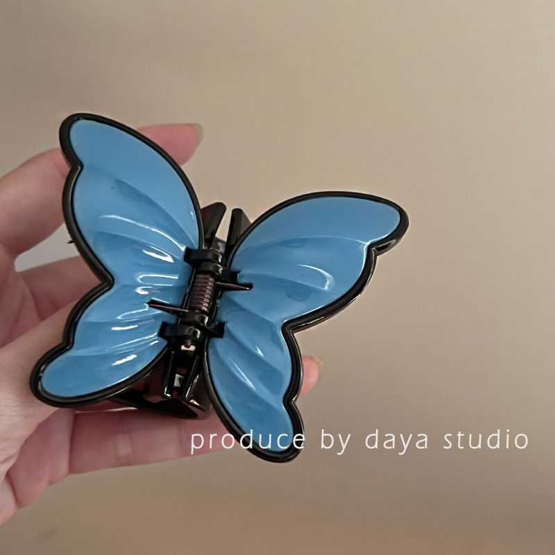 [Over 26,000 sold] Super Immortal Retro French Acrylic Butterfly Claw Clip Sweet and High end, Unique Design, Temperament, Shark Claw Top Clip