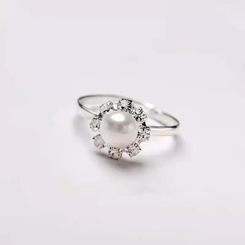 [Over 13,000 sold] Sunflower Ring Pure Freshwater Pearl 925 Silver Ring Adjustable Opening Women's Ring    笔记