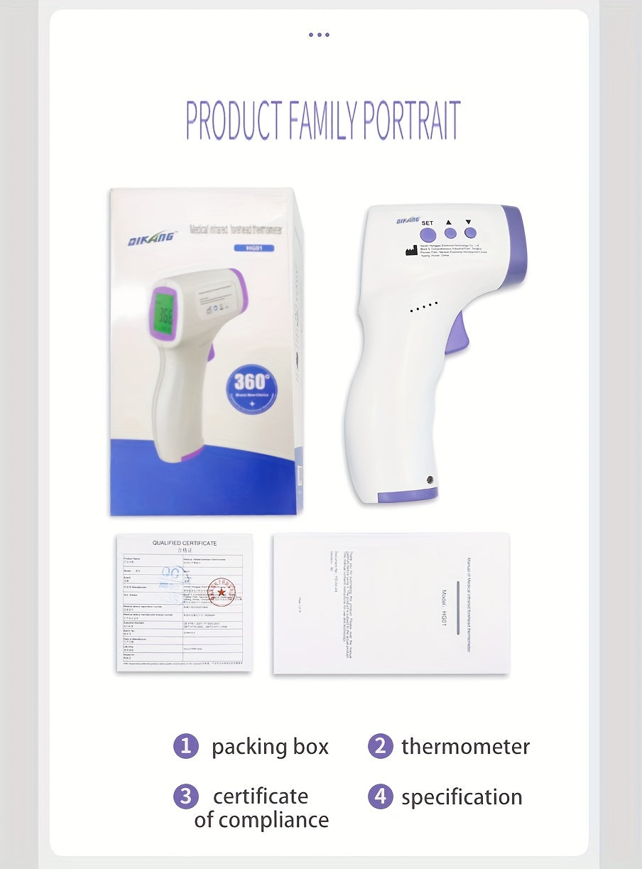 No-Touch Forehead Thermometer, Digital Infrared Thermometer For Adults And Kids, Touchless Baby Thermometer, Large LED Digits, Quiet Feedback, Non Contact