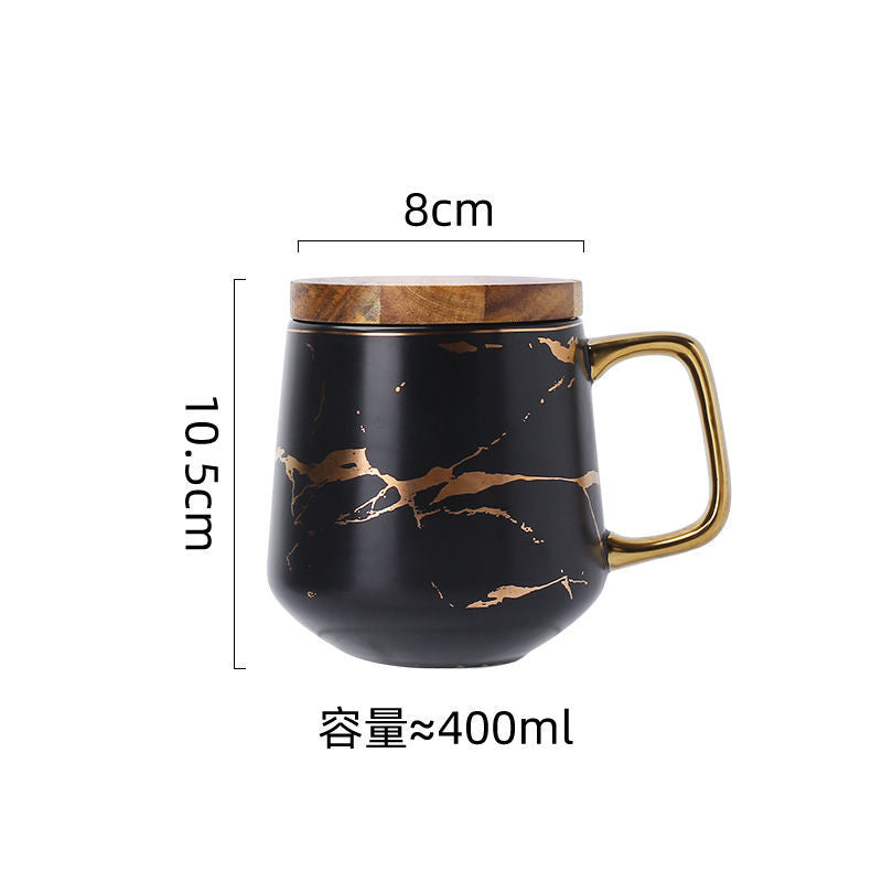 New Nordic Luxury Coffee Cup Instagram, High Temperature Resistant, High Aesthetic Value, High Grade, Personalized Couple Marble